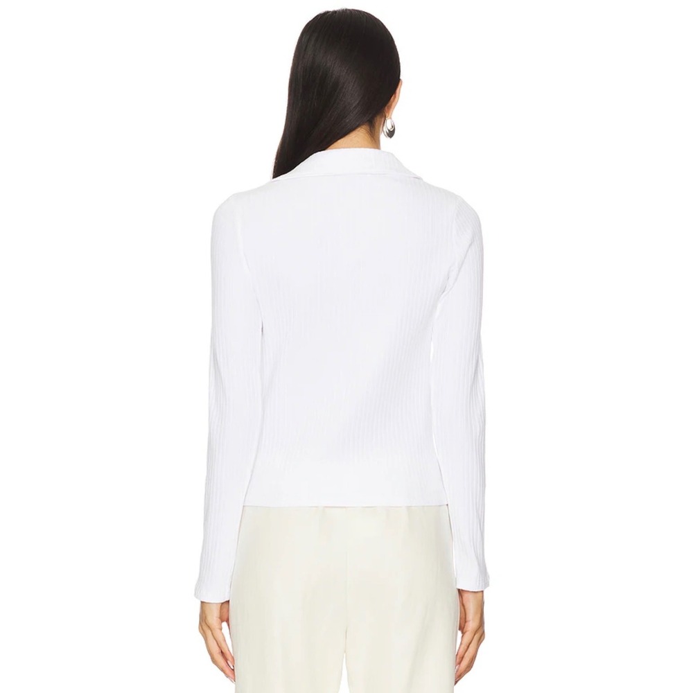 Sanctuary White Ribbed‎ Button Front Collared Cardigan Top Size Small - Picture 3 of 10